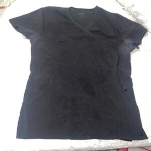 Black V-Neck Scrub Top